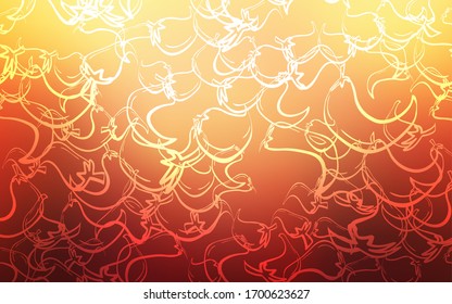 Tapa vectorial amarilla de color rojo claro con pimientos picantes. pimientos sobre fondo abstracto borroso con gradiente colorido. Patrón para anuncios de desayuno, almuerzo y cena.