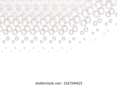 Light red, yellow vector cover with spots. Glitter abstract illustration with blurred drops of rain. Template for your brand book.