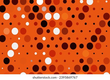 Light Red, Yellow vector cover with spots. Glitter abstract illustration with blurred drops of rain. Pattern for beautiful websites.