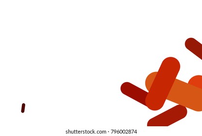 Light Red, Yellow vector cover with rounded stripes. Glitter abstract illustration with colored sticks. Smart design for your business advert.