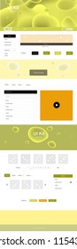 Light Red, Yellow vector design ui kit with curved circles. Colorful illustration in abstract memphis style with gradient. This sample is for your landing page.