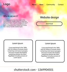 Light Red, Yellow vector design ui kit with universe stars. Modern Style guide with colorful gradient sky in its header. This template you can use for websites.