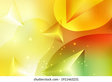 Light Red, Yellow vector Design with connection of dots and lines on colorful background. Beautiful colored illustration with blurred circles in nature style. Simple design for your web site.