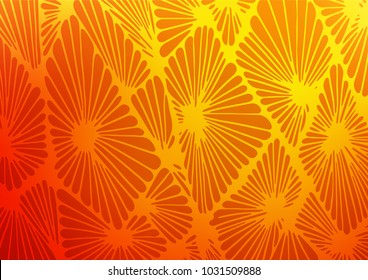 Light Red, Yellow vector doodle blurred template. Glitter abstract illustration with doodles and Zen tangles. The doodle design can be used for your web site.