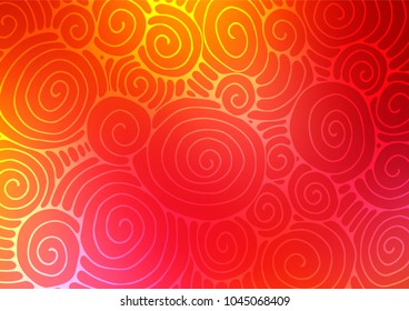 Light Red, Yellow vector doodle blurred pattern. Decorative shining illustration with doodles on abstract template. The pattern can be used for wallpapers and coloring books.