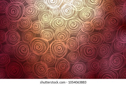 Light Red, Yellow vector doodle blurred background. An elegant bright illustration with roses in Natural style. A new texture for your design.
