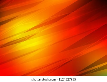 Light Red, Yellow vector doodle blurred pattern. Geometric doodle illustration in Origami style with gradient. A completely new template for your business design.