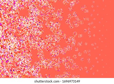 Light Red, Yellow vector doodle pattern with leaves. Modern geometrical abstract illustration with leaves. New template for your design.