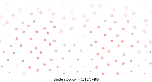 Light red, yellow vector doodle pattern with flowers. Abstract illustration with flowers in Origami style. Smart design for leaflets, books.