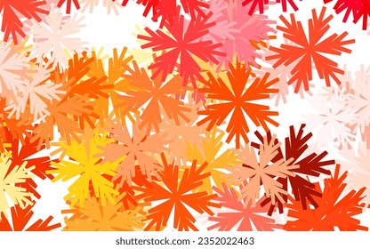 Light Red, Yellow vector doodle layout with flowers. Decorative design of flowers on white background. Brand new style for your business design.