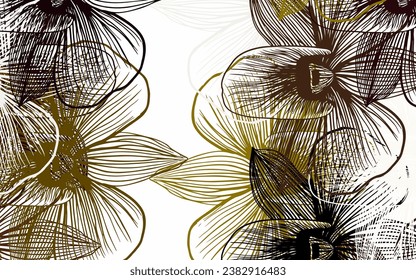 Light Red, Yellow vector doodle pattern with flowers. Modern abstract illustration with flowers. A new texture for your wallpaper design.