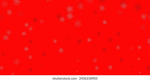Hellrotes, gelbes Vektor-Kritzelmuster mit Blumen. Einfaches Design mit Blumen auf abstraktem Hintergrund. Optimales Design für Ihr Unternehmen.