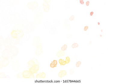 Light Red, Yellow vector elegant template with flowers. An elegant bright illustration with flowers. New design for your business.
