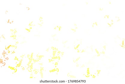 Light Red, Yellow vector elegant wallpaper with leaves, branches. Colorful abstract illustration with leaves in doodle style. Colorful pattern for kid's books.