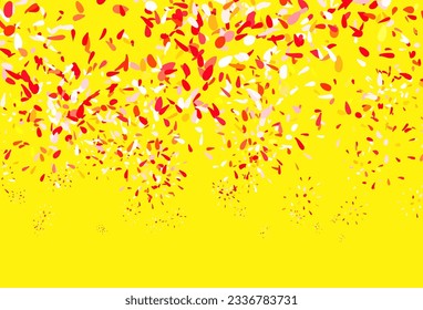 Light Red, Yellow vector elegant pattern with leaves. An elegant bright illustration with leaves in Natural style. Hand painted design for web, leaflets.