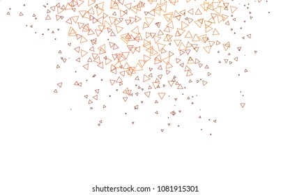 Light Red, Yellow vector geometric simple minimalistic background, which consist of triangles on white background. Triangular pattern with gradient for your business design. 