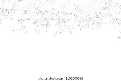 Light Red, Yellow vector geometric simple minimalistic background, which consist of triangles on white background. Triangular pattern with gradient for your business design. 