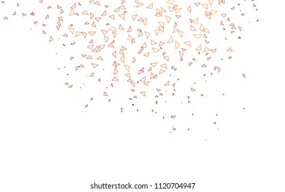 Light Red, Yellow vector geometric simple minimalistic background, which consist of triangles on white background. Triangular pattern with gradient for your business design. 