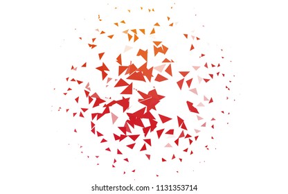 Light Red, Yellow vector geometric simple minimalistic background, which consist of triangles on white background. Triangular pattern with gradient for your business design. 