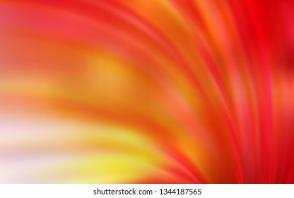 Light Red, Yellow vector glossy abstract background. Abstract colorful illustration with gradient. Background for designs.