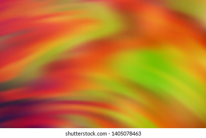 Light Red, Yellow vector glossy abstract background. A completely new colored illustration in blur style. New style design for your brand book.