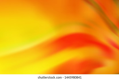 Light Red, Yellow vector glossy abstract background. A completely new colored illustration in blur style. Smart design for your work.