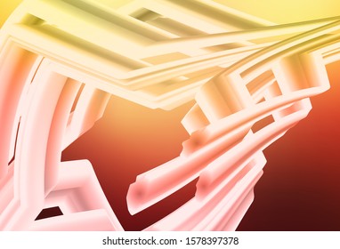 Light Red, Yellow vector glossy abstract background. Modern abstract illustration with gradient. Completely new design for your business.