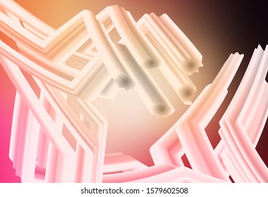 Light Red, Yellow vector glossy abstract backdrop. Creative illustration in halftone style with gradient. New style for your business design.