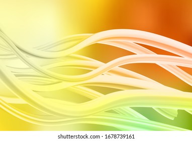 Light Red, Yellow vector glossy abstract backdrop. A completely new colored illustration in blur style. New style design for your brand book.