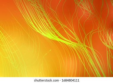 Light Red, Yellow vector glossy abstract background. A completely new colored illustration in blur style. New style for your business design.