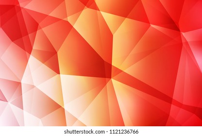 Light Red, Yellow vector gradient triangles texture. Creative geometric illustration in Origami style with gradient. Brand new style for your business design.