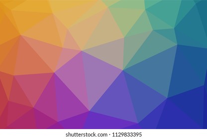 Light Red, Yellow vector gradient triangles pattern. Colorful illustration in abstract style with triangles. Template for cell phone's backgrounds.