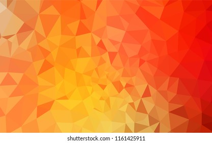 Light Red, Yellow vector gradient triangles template. Colorful illustration in abstract style with triangles. A new texture for your web site.