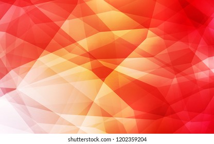Light Red, Yellow vector gradient triangles pattern. Colorful abstract illustration with triangles. Completely new template for your banner.