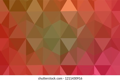 Light Red, Yellow vector gradient triangles template. Modern abstract illustration with triangles. Polygonal design for your web site.