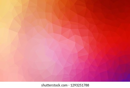 Light Red, Yellow vector gradient triangles texture. Modern abstract illustration with triangles. Template for cell phone's backgrounds.
