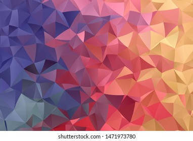Light Red, Yellow vector gradient triangles pattern. Elegant bright polygonal illustration with gradient. Completely new template for your banner.