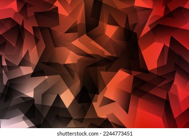 Light Red, Yellow vector gradient triangles texture. Creative geometric illustration in Origami style with gradient. Brand new design for your business.