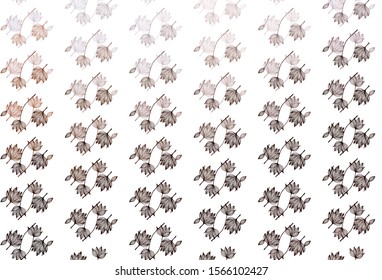 Light Red, Yellow vector hand painted background. Doodle illustration of leaves in Origami style with gradient. Hand painted design for web, leaflet, textile.