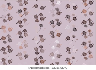 Light Red, Yellow vector hand painted background. Doodle illustration of leaves in Origami style with gradient. Hand painted design for web, leaflet, textile.