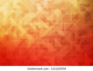 Light Red, Yellow vector hexagon mosaic texture. Colorful abstract illustration with gradient. The polygonal design can be used for your web site.