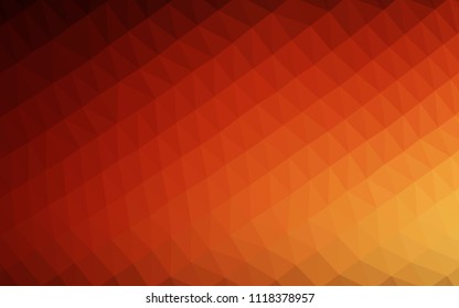 Light Red, Yellow vector hexagon mosaic template. A completely new color illustration in a vague style. A completely new design for your business.