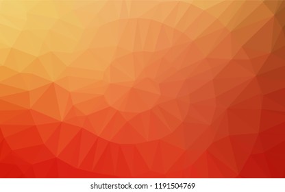 Light Red, Yellow vector hexagon mosaic texture. Glitter abstract illustration with an elegant design. The elegant pattern can be used as part of a brand book.