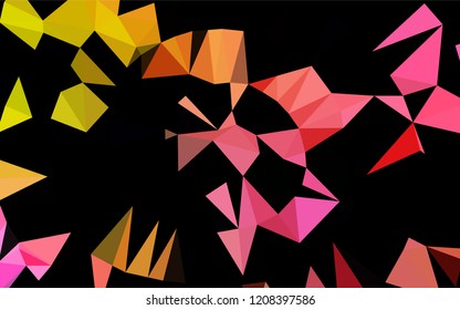 Light Red, Yellow vector hexagon mosaic template. An elegant bright illustration with gradient. A completely new template for your business design.