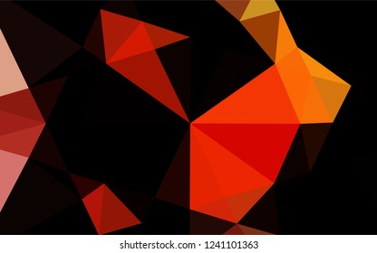 Light Red, Yellow vector hexagon mosaic cover. Shining colored illustration in a Brand new style. Brand new design for your business.