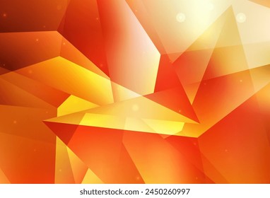 Rojo claro, Ilustración vectorial amarilla con conjunto de círculos abstractos de colores brillantes. Burbujas borrosas sobre fondo abstracto con degradado colorido. Diseño inteligente para anuncios empresariales.