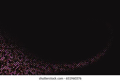 Light Red, Yellow vector illustration which consist of circles. Dotted gradient design for your business. Creative geometric background in halftone style with colored spots.