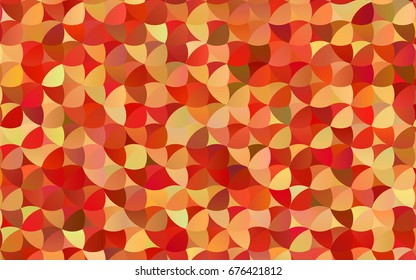 Light Red, Yellow vector illustration which consist of circles. Dotted gradient design for your business. Creative geometric background in halftone style with colored spots.