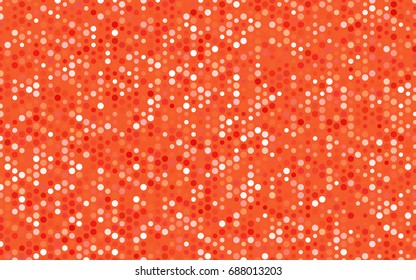 Light Red, Yellow vector illustration which consist of circles. Dotted gradient design for your business. Creative geometric background in halftone style with colored spots.