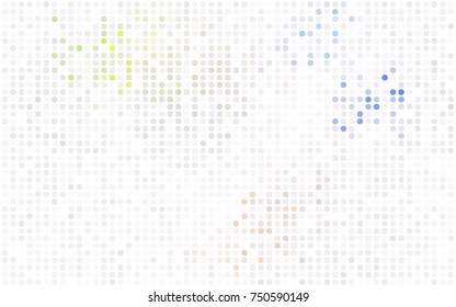 Light Red, Yellow vector illustration which consist of circles. Dotted gradient design for your business. Creative geometric background in halftone style with colored spots.